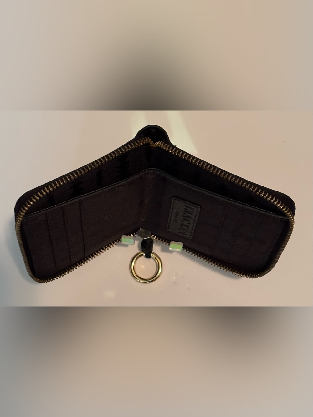 NWOT Thacker New York | Julia Zip-Around Wallet | Black Leather - Picture 7 of 10